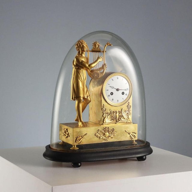 Table Clock with Display Case For Sale - Image 11 of 11
