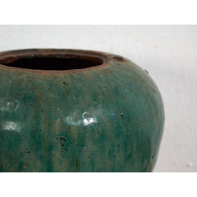 Small Antique Ceramic Vase For Sale - Image 3 of 6
