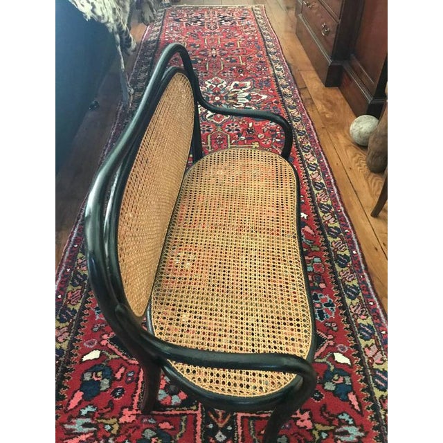 Original childrens Thonet canape nr 1 circa 1904 beech bentwood black fully restored. Measure: 80 x 40 x 62 seat h 27....