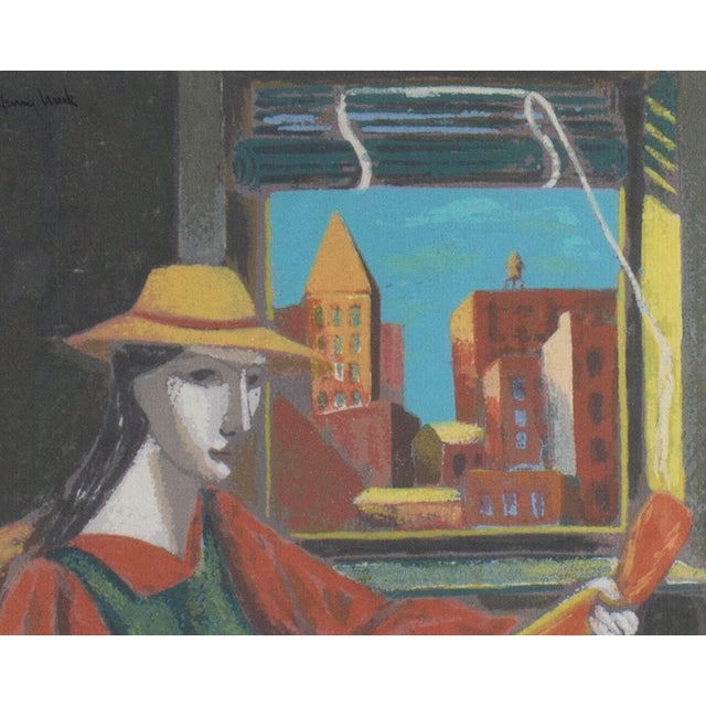 Abstract Serigraph of a Woman Playing a Guitar by Henry Mark For Sale - Image 3 of 7