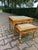 French Late 20thC French Louis XVI Gold Beech Marble Nesting Tables - Pair For Sale - Image 3 of 18