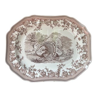 Turkey Platter by Spode “His Majesty” Brown 2004 For Sale