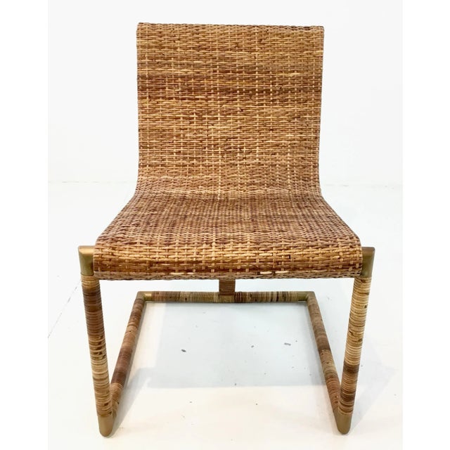 Wood Mid-Century Modern Style Henredon Cane Chair For Sale - Image 7 of 7