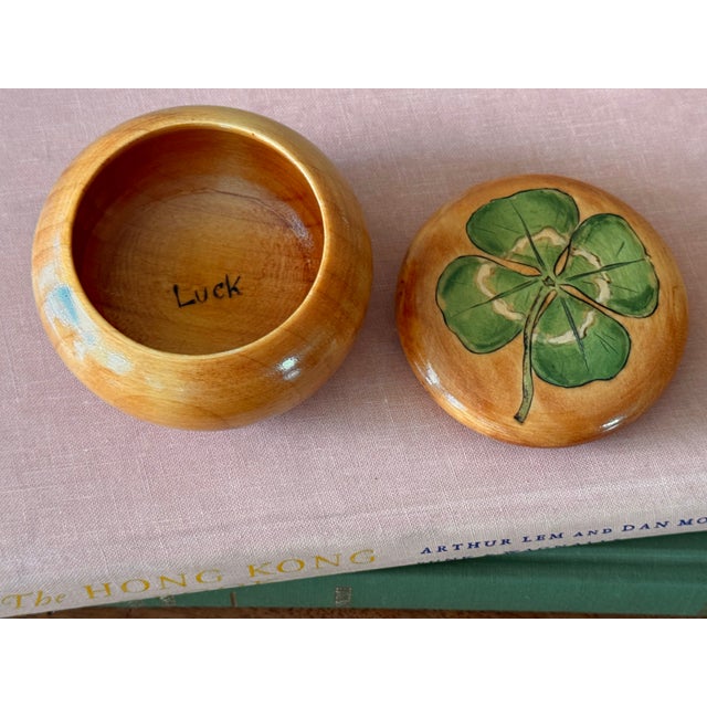 Early 21st Century Wooden Four Leaf Clover Box For Sale - Image 5 of 7