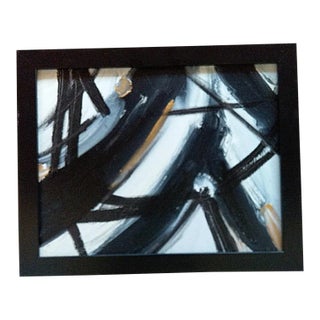 Beth Downey Abstract Black & White Painting For Sale