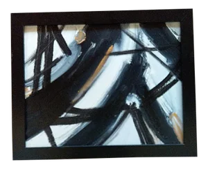 Beth Downey Abstract Black & White Painting