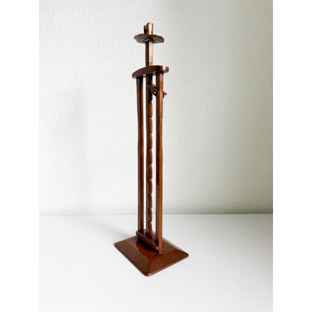 Rustic Shaker Style Adjustable Taper Candle Holder For Sale In Sacramento - Image 6 of 7