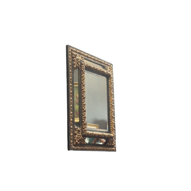 Dutch Repoussé Baroque Mirror 19th C For Sale - Image 4 of 4