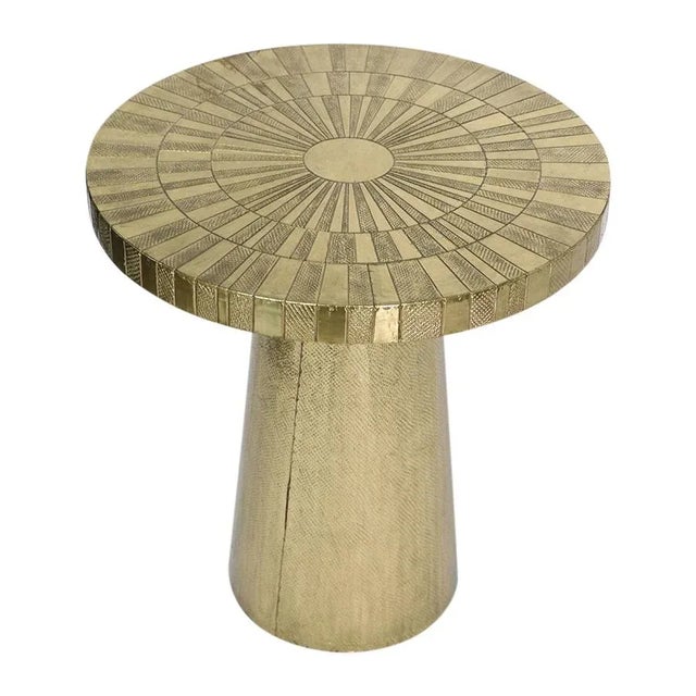 Contemporary Emma Brass Side Table For Sale - Image 4 of 4
