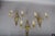 French Brass Wall Sconces with Diamond Backplates, 1960s, Set of 3 For Sale - Image 10 of 18