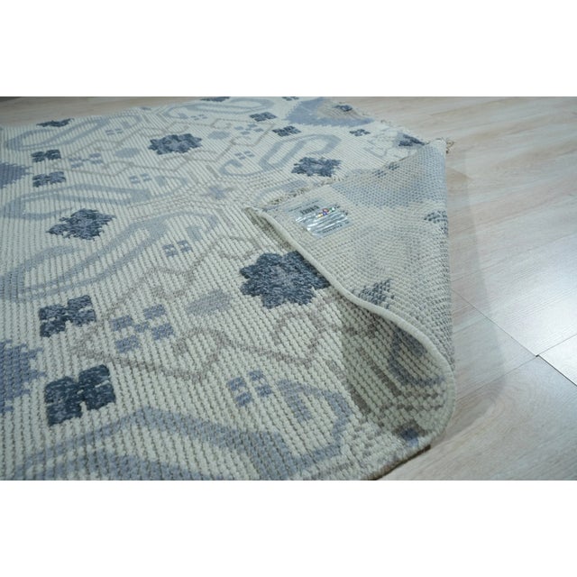 Textile 8x10 Quinn Oushak Gray Geometric Modern Hand Knotted Wool Carpet Rug For Sale - Image 7 of 9