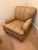Traditional Custom Designer Upholstered Armchair – Neutral Paisley Fabric – Classic Rolled‑Arm Silhouette For Sale - Image 3 of 6