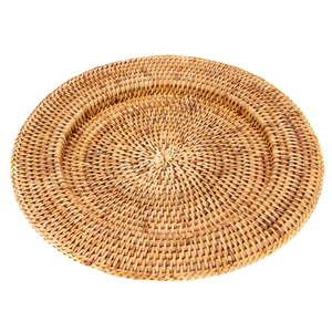 Artifacts Rattan Solid Weave Charger, Honey Brown