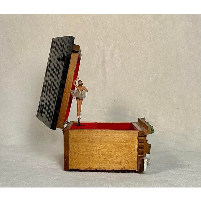 Vintage Japan Swiss Chalet Music Jewelry Box With Rotating Ballerina, 1960s For Sale In Greenville, SC - Image 6 of 12