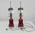 Ruby Red Antique French Second Empire Ruby Glass Converted Table Oil Lamps - a Pair For Sale - Image 8 of 12
