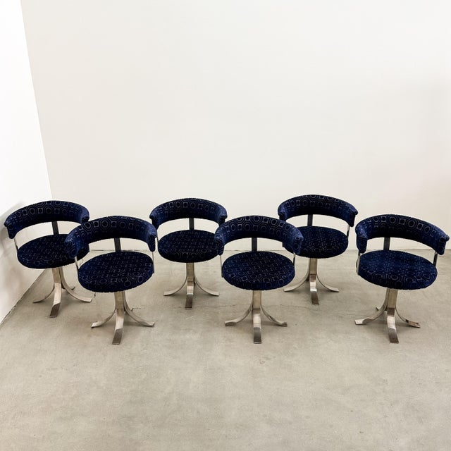 Osvaldo Borsani Vintage 1970s Osvaldo Borsani Set of 6 Dining Chairs For Sale - Image 4 of 11