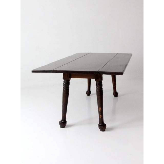 Early American Style Drop Leaf Dining Table Circa 1950s For Sale - Image 13 of 18