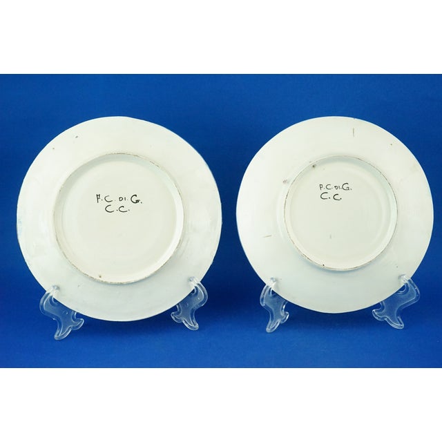 Ceramic Plates from F.A.C.I, Italy, 1930s, Set of 2 For Sale - Image 14 of 17