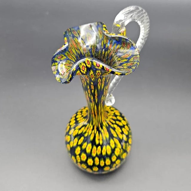 Murano Murrine Glass Vase by Fratelli Toso for Made Murano Glass, 1950s For Sale - Image 4 of 7