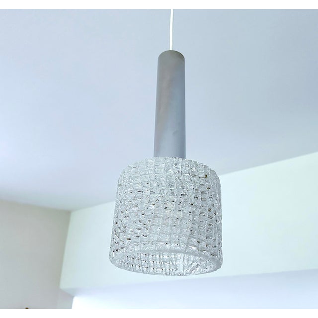 Vintage Brutalist Glass Pendant Lights from Kalmar, 1970s, Set of 3 For Sale - Image 10 of 16