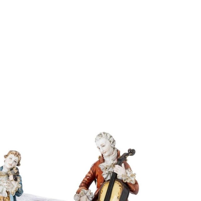 Porcelain Sculptural Group of Musicians For Sale - Image 4 of 6