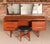 A midcentury teak dressing table and stool from the fresco range by g plan, british, c.1965. The symmetrical design...