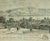 Classic c1780 engraving of topiary gardens overlooking Geneve Switz from a Newport, RI estate in a gilt wood period...