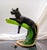 Late 20th Century Daum France Pate De Verre Glass Black Panther in Green Tree For Sale - Image 12 of 16
