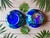 Vintage Stangl Coastal Art Pottery Mediterranean Blue Green Bowls - Pair For Sale - Image 6 of 12