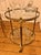 Antique Style Round Brass Bar Cart with Smoked Glass Tops, 1950s For Sale - Image 3 of 15