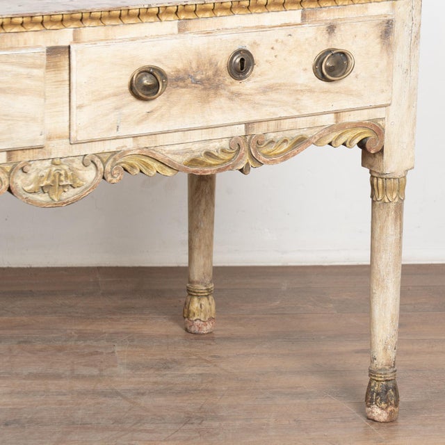 19th Century Original Painted Portuguese Console Table With Two Drawers For Sale - Image 15 of 18