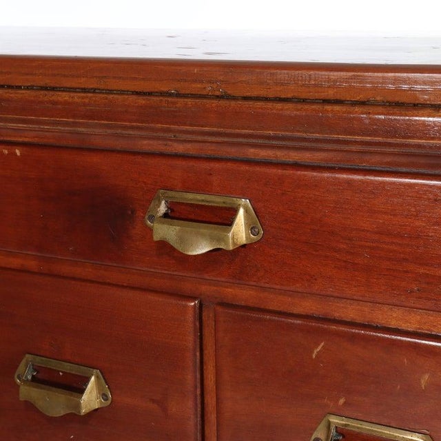 Antique Cherry 18-Drawer Apothecary Cabinet Circa 1850 For Sale - Image 9 of 16