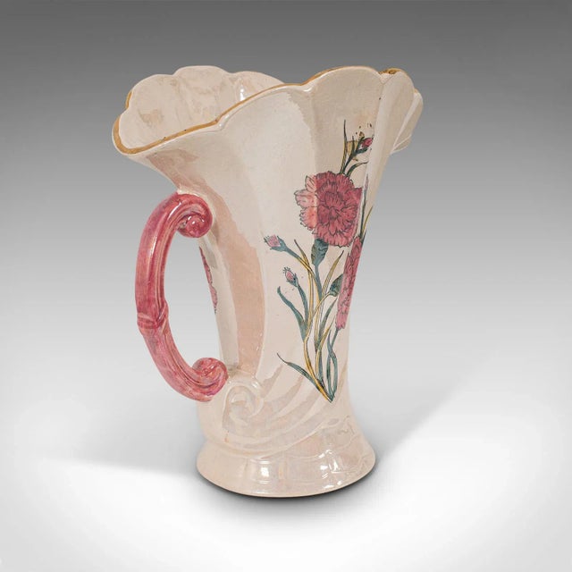 Mid-20th Century Ceramic Floral Motif Pouring Jug For Sale - Image 10 of 13