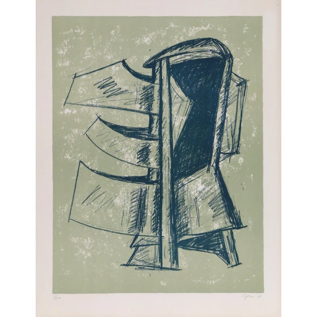 Sculpture Study II Seymour Lipton Medium: Lithograph, signed and numbered in pencil Year: 1969 Size: 25.5 x 20 in. (64.77...