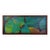 Late 20th Century Framed Original Abstract Acrylic Painting Teal Green Still Life Art, Wood Frame For Sale