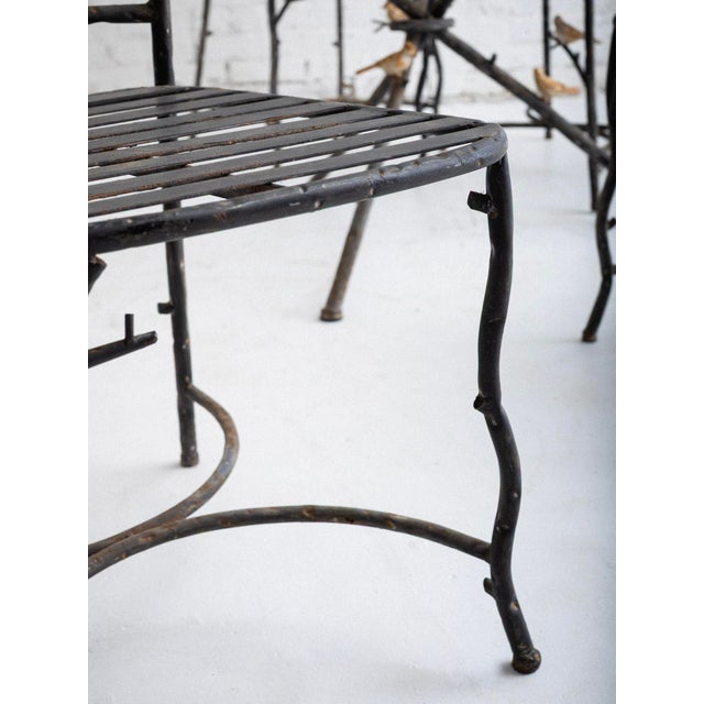 Faux Bois Outdoor Dining Set For Sale - Image 9 of 15