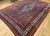 Vintage Bibikabad Rug, Hand-Knotted Wool, Geometric Pattern, Rust Red & Blue, 9x13 For Sale In Chicago - Image 6 of 18