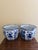 A stunning pair of blue & white porcelain Chinoiserie planters or jardinieres China, 21st century Measures: 12.5"W x...