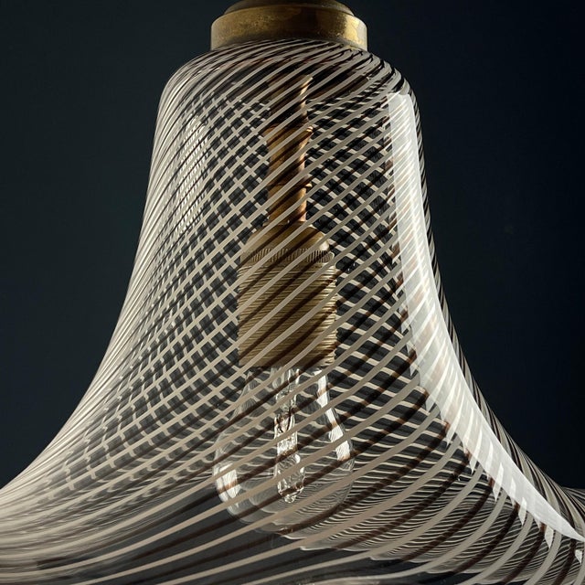 Brown Murano Glass Pendant Lamp, Italy, 1970s For Sale - Image 8 of 15