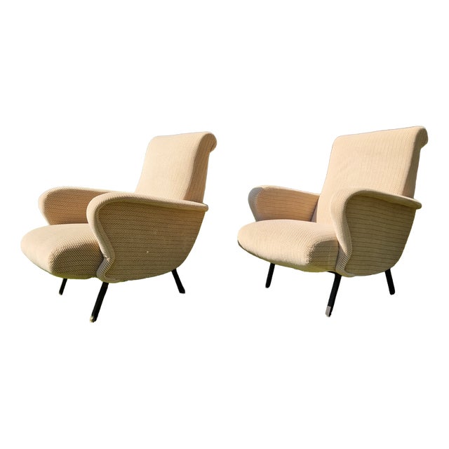Lady Lounge Chairs attributed to Marco Zanuso for Arflex, 1950s, Set of 2 For Sale