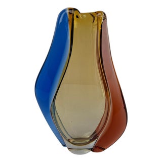 Mid-Century Modern Czech Art Glass Vase attributed to Hana Machovska Mstisov, 1960s For Sale