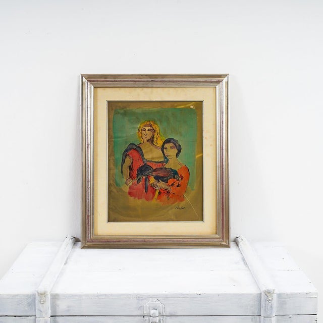 Metal Unknown, Serigraphy Tribute to Titian, 2000s, Wood and Brass For Sale - Image 7 of 7