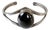 Sterling Silver and Onyx Cuff Bracelet For Sale