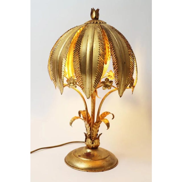 Palm Table Lamp attributed to Hans Kögl, 1970s For Sale - Image 9 of 9