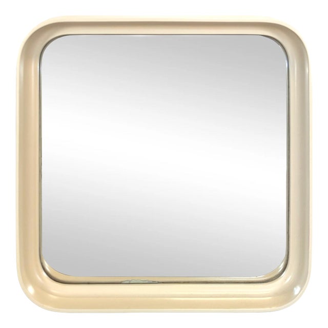 Square Italian Mirror in Resin For Sale
