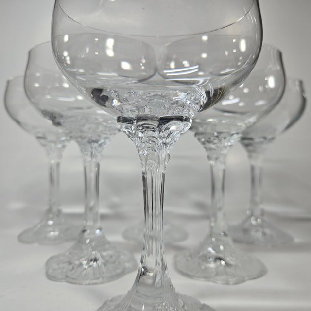 1970s Art Nouveau Rosenthal Champagne Coupes- Set of Six For Sale - Image 15 of 15