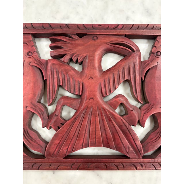Vintage Hand Carved Wooden Animal Wall Art for British Colonial, Palm Beach Regency, Native American & Chinoiserie - See Inspiration Photo For Sale - Image 4 of 7