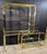 Milo Baughman for Dia Design Institute of America Gold Brass and Glass Adjustable Etagere, 1970s For Sale - Image 4 of 11