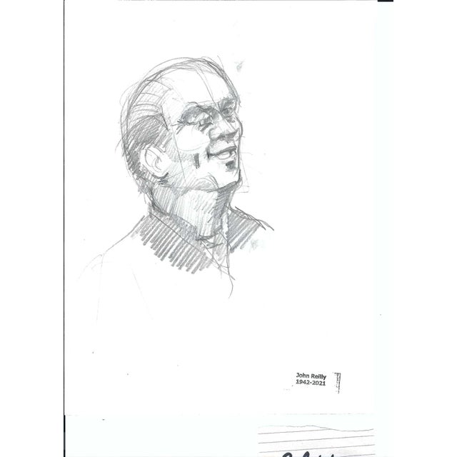 Figurative 1980s John Reilly Male Nude Drawing For Sale - Image 3 of 3