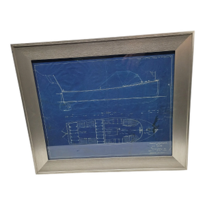 Original Boat Launch Blueprint from Frederick D. Lawley of Quincy, Massachusetts